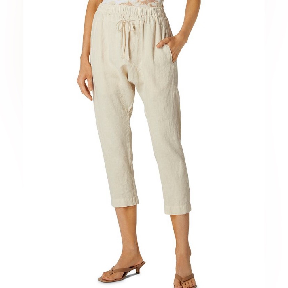 ENZA COSTA • Linen cropped drawstring pants • Small - Picture 7 of 7